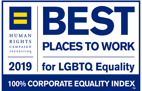 2019 Best Place to work for LGBTQ Equality
